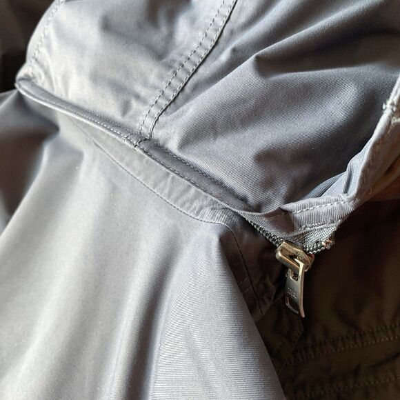 Eddie Bauer Jacket Men's Medium Blue zip-up Weather Edge shell lined snow hood - Picture 9 of 13